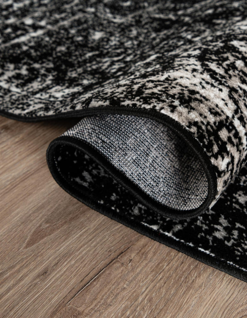Riviera Elegance Collection Area Rug - Antibes (Black) Rectangle Black lifestyle 3