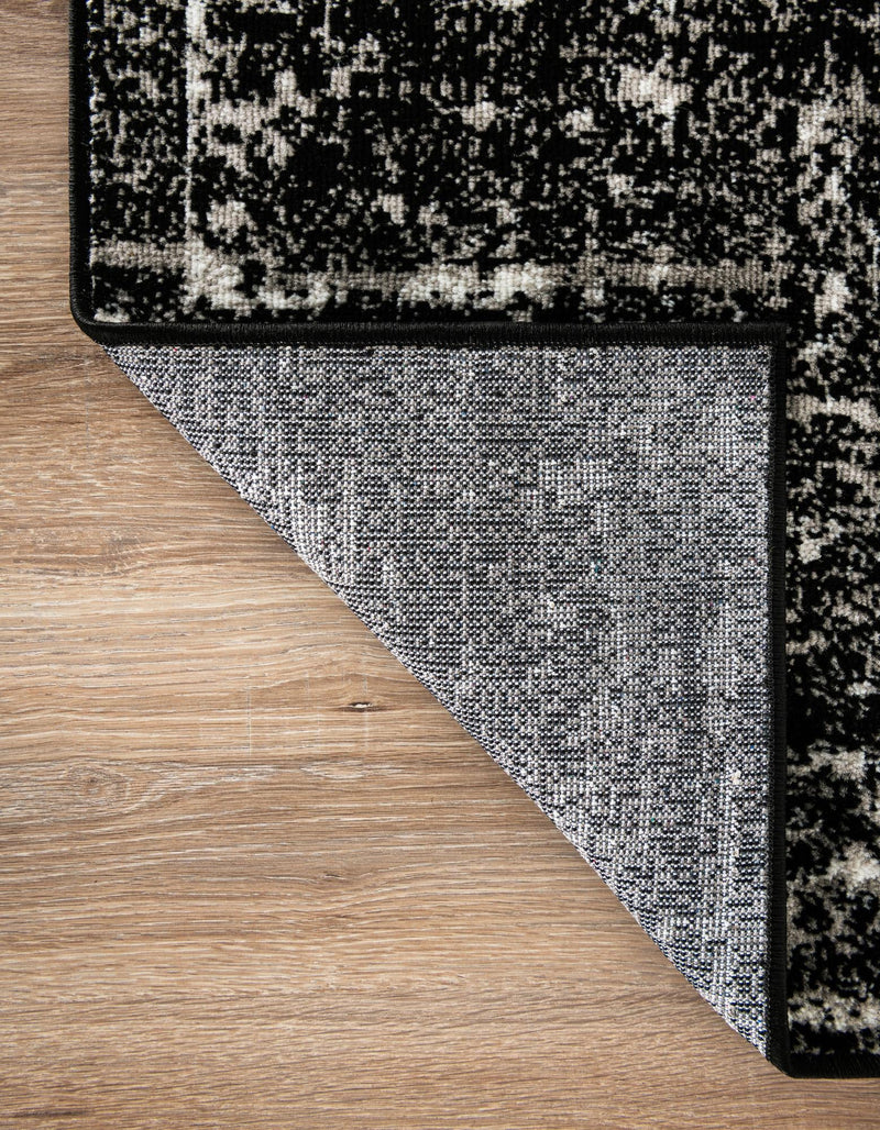 Riviera Elegance Collection Area Rug - Antibes (Black) Rectangle Black lifestyle 6