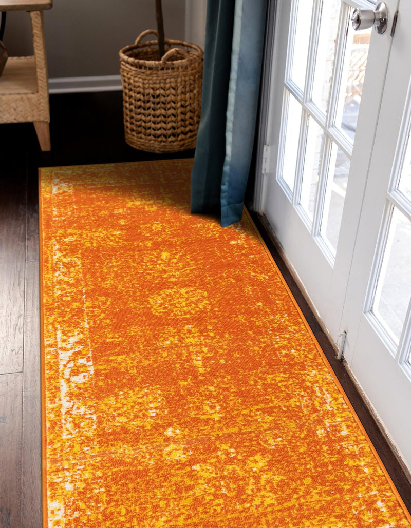 Riviera Elegance Collection Area Rug - Antibes (Orange) Runner Orange lifestyle 0