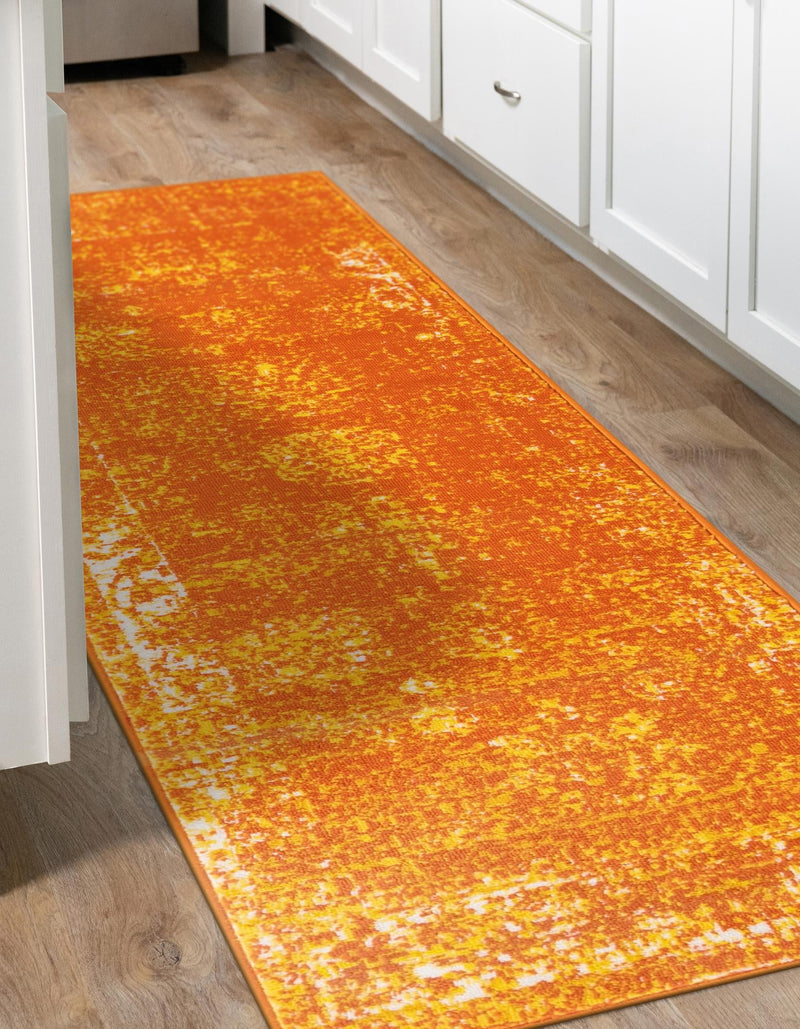 Riviera Elegance Collection Area Rug - Antibes (Orange) Runner Orange lifestyle 5