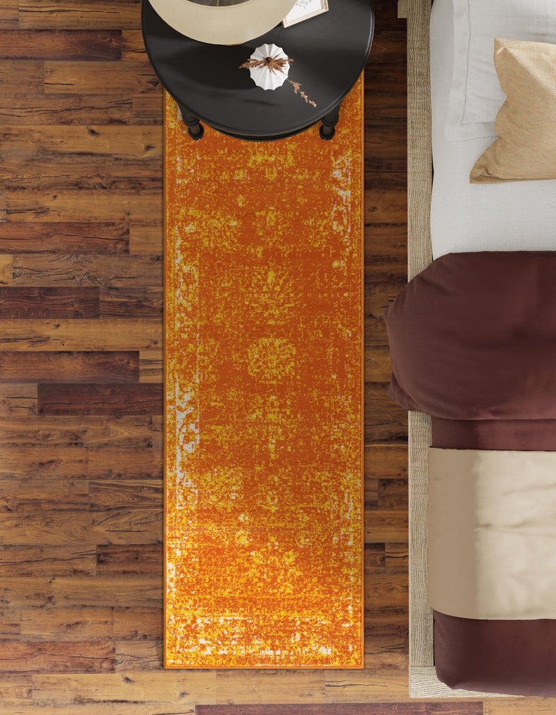 Riviera Elegance Collection Area Rug - Antibes (Orange) Runner Orange lifestyle 19