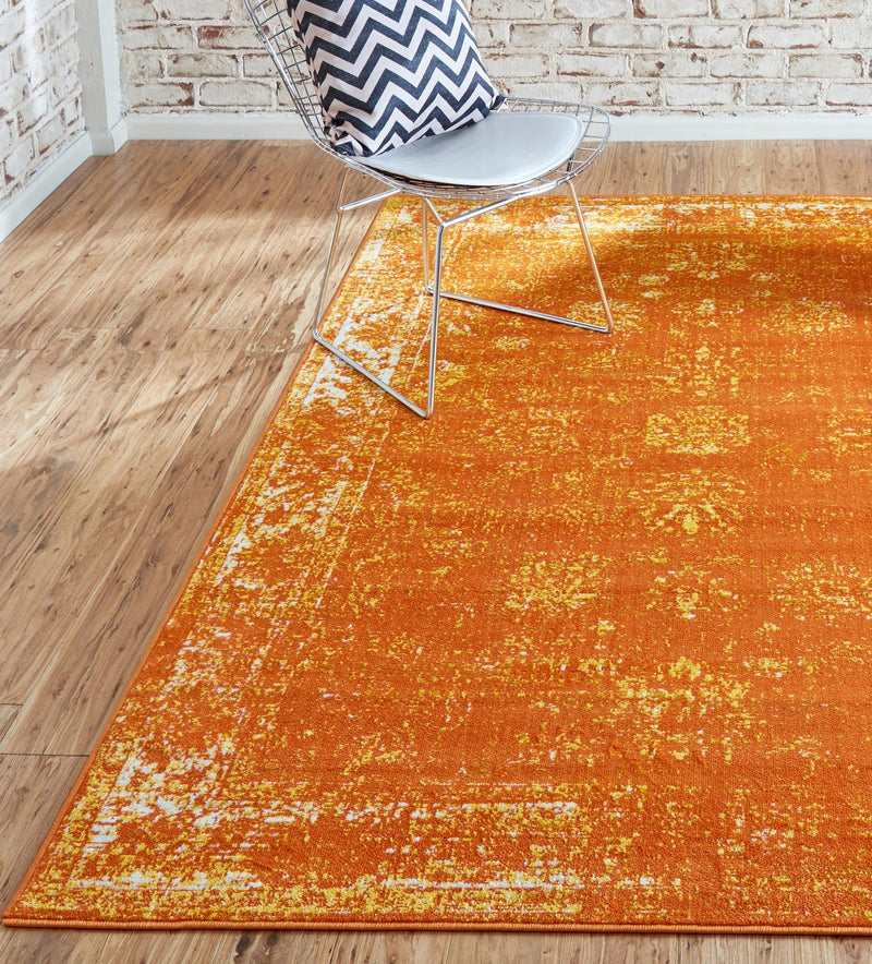 Riviera Elegance Collection Area Rug - Antibes (Orange) Rectangle Orange lifestyle 30