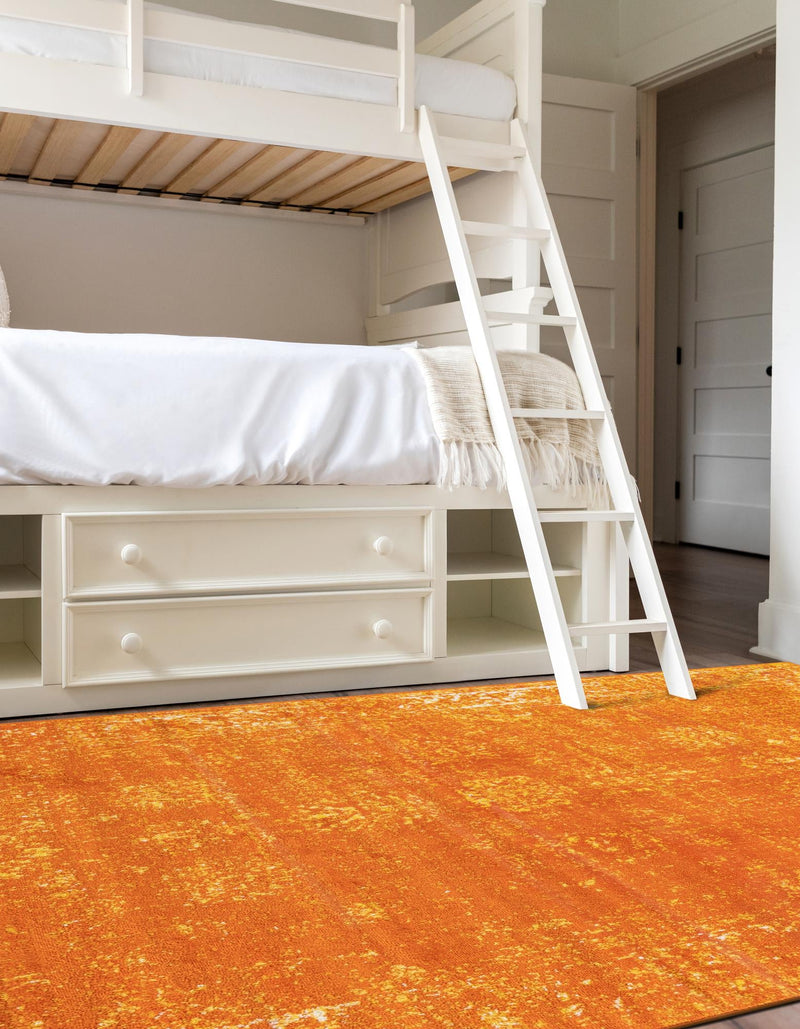 Riviera Elegance Collection Area Rug - Antibes (Orange) Rectangle Orange lifestyle 13