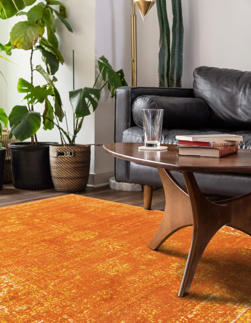 Riviera Elegance Collection Area Rug - Antibes (Orange) Rectangle Orange lifestyle 15