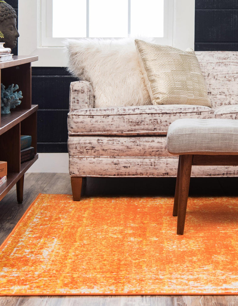 Riviera Elegance Collection Area Rug - Antibes (Orange) Rectangle Orange lifestyle 19