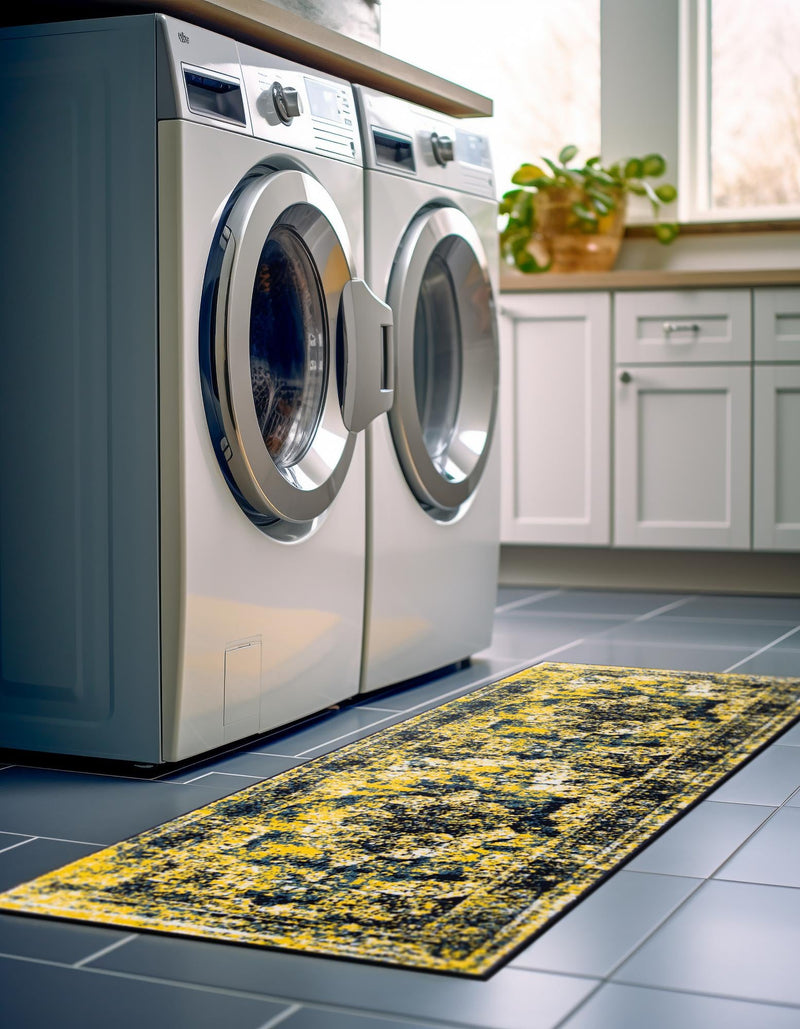 Riviera Elegance Collection Area Rug - Menton (Navy Blue) Runner Navy Blue lifestyle 17