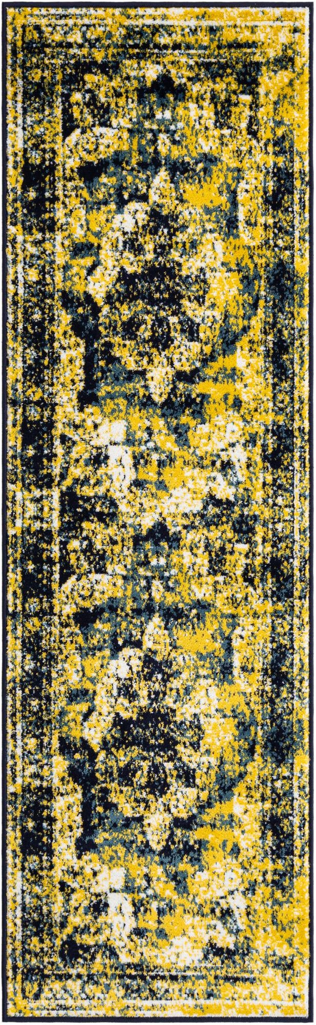 Riviera Elegance Collection Area Rug - Menton (Navy Blue) Runner Navy Blue Main