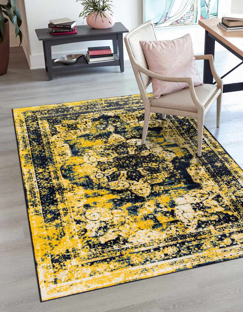 Riviera Elegance Collection Area Rug - Menton (Navy Blue) Rectangle Navy Blue lifestyle 11