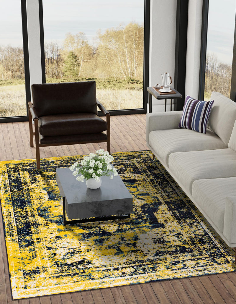 Riviera Elegance Collection Area Rug - Menton (Navy Blue) Rectangle Navy Blue lifestyle 15