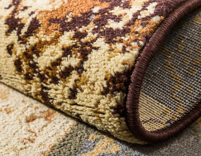 Bistro Lounge Collection Area Rug - Latte Round Beige lifestyle 24