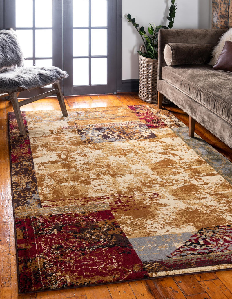Bistro Lounge Collection Area Rug - Latte Rectangle Beige lifestyle 2