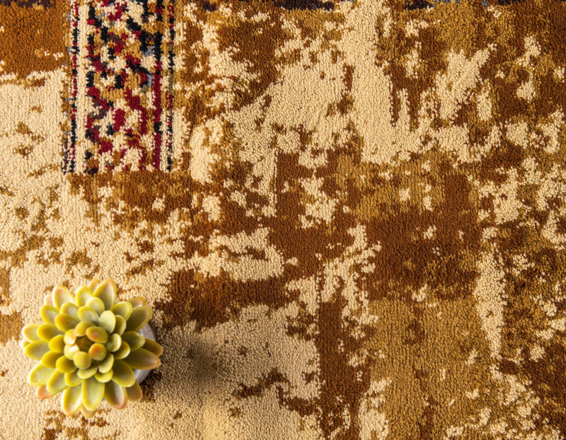 Bistro Lounge Collection Area Rug - Latte Rectangle Beige lifestyle 6