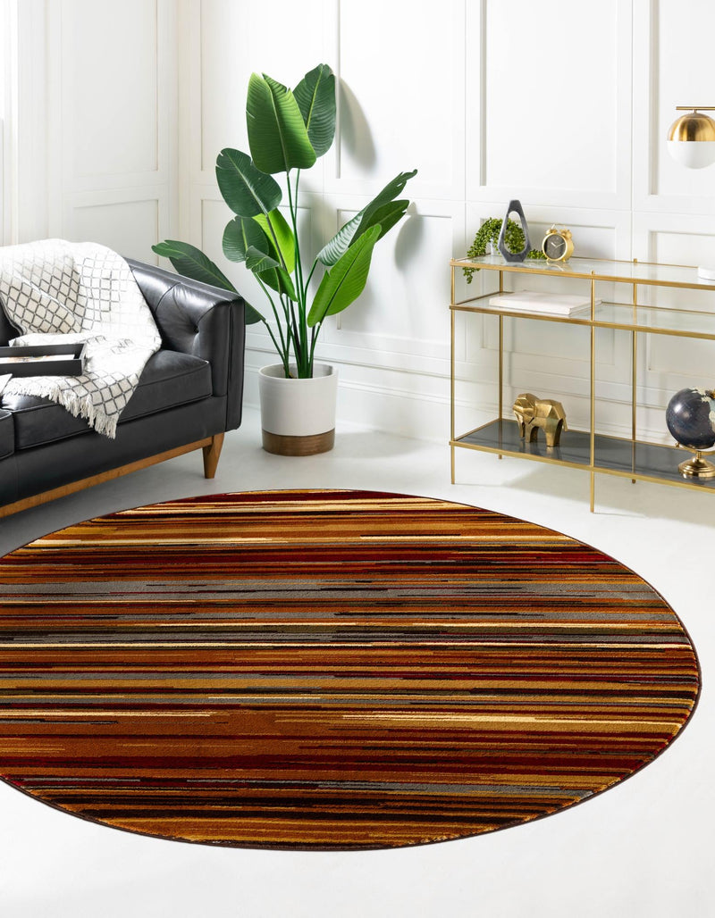 Bistro Lounge Collection Area Rug - Americano Round Beige lifestyle 33