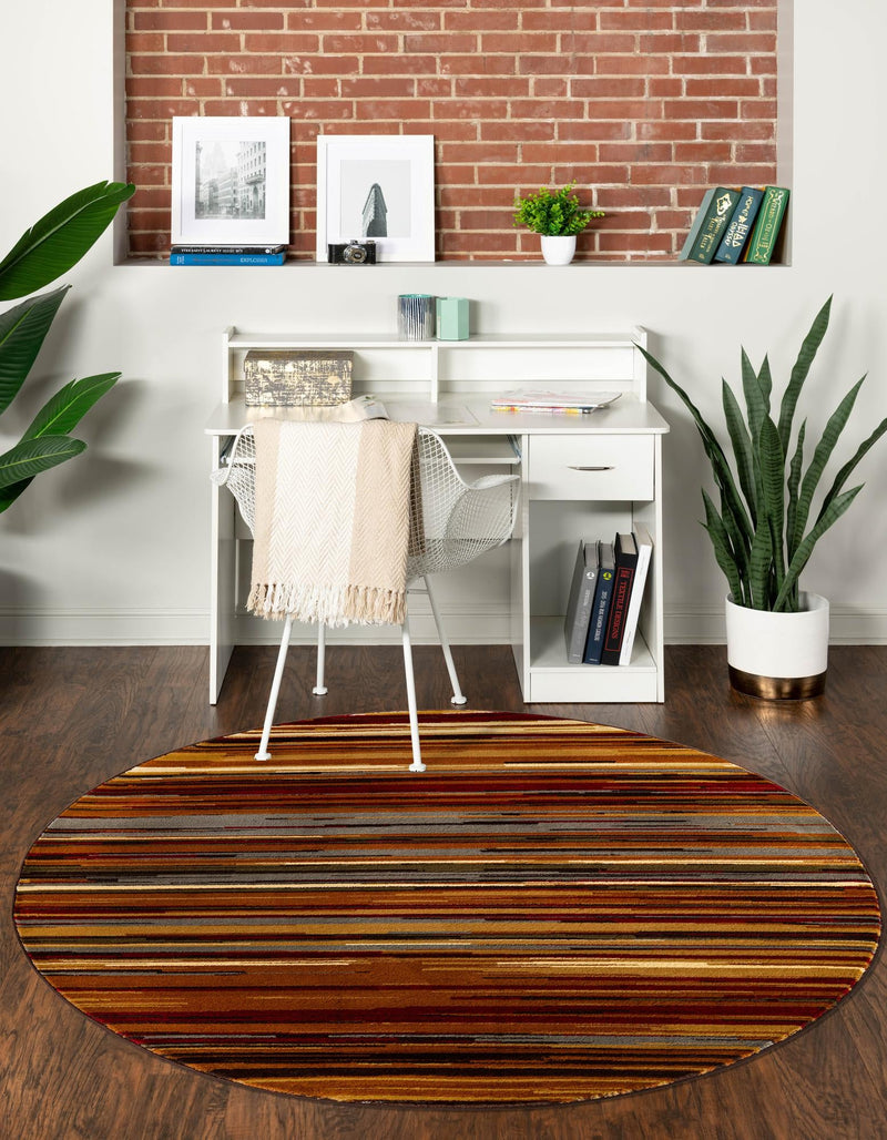 Bistro Lounge Collection Area Rug - Americano Round Beige lifestyle 39