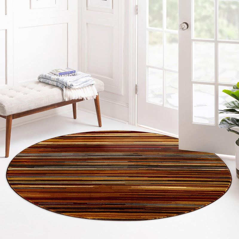 Bistro Lounge Collection Area Rug - Americano Round Beige lifestyle 112