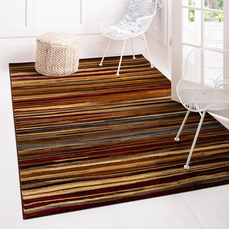 Bistro Lounge Collection Area Rug - Americano Rectangle Beige lifestyle 16