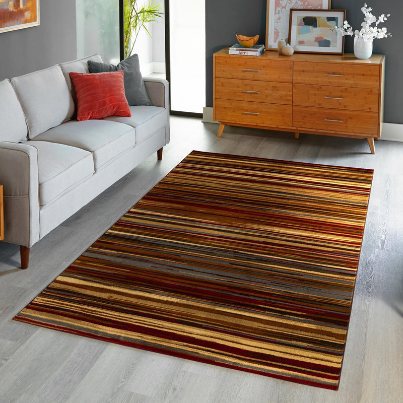 Bistro Lounge Collection Area Rug - Americano Rectangle Beige lifestyle 18