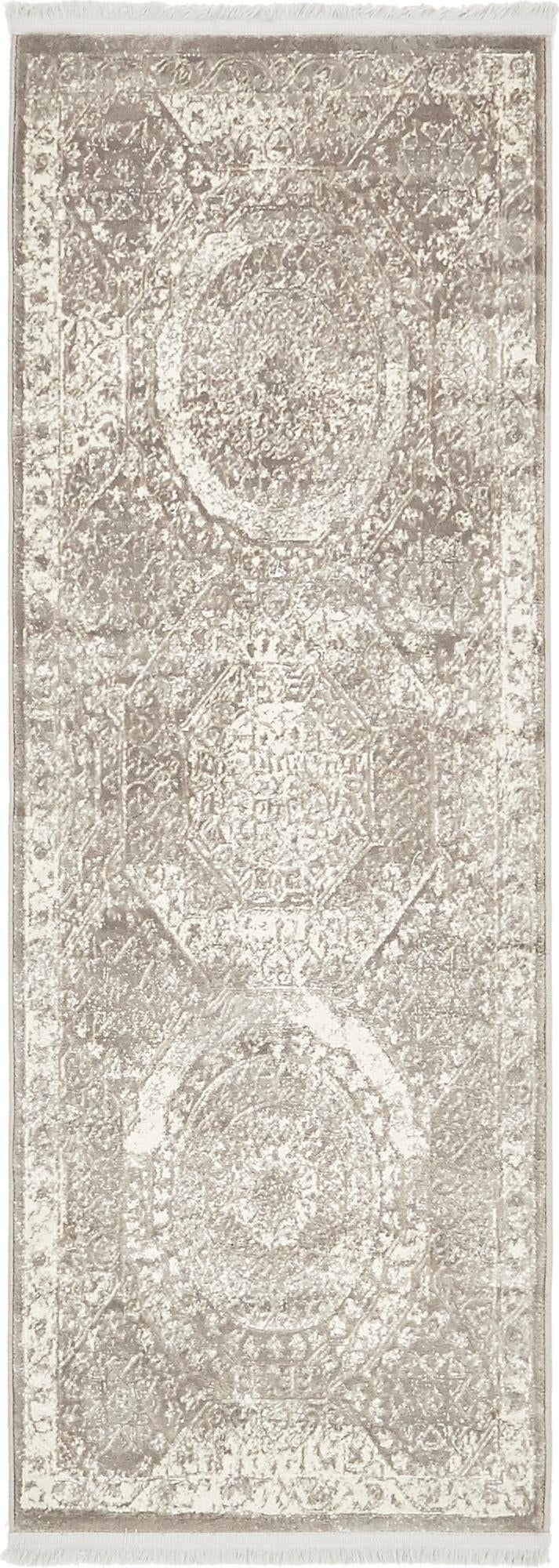 Rustic Charm Revival Collection Area Rug - Paddock Runner Gray lifestyle 2