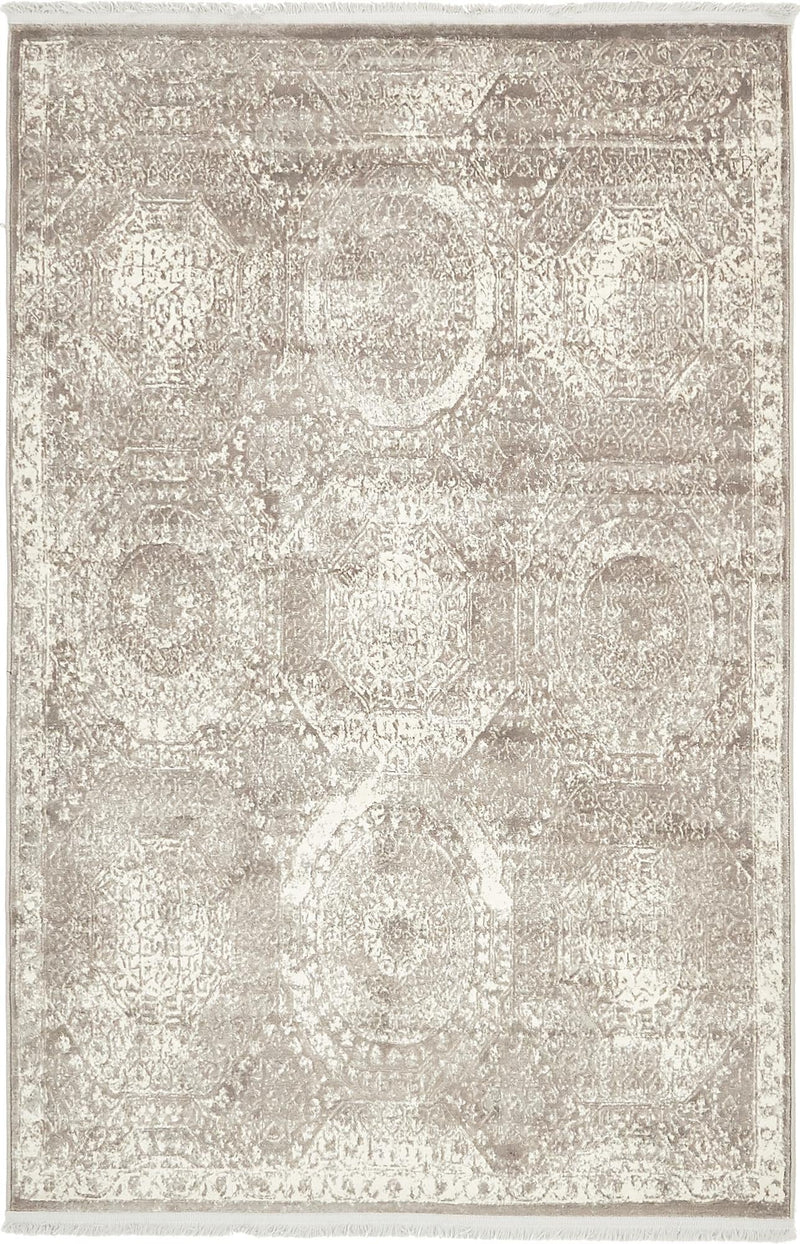 Rustic Charm Revival Collection Area Rug - Paddock Rectangle Gray Main