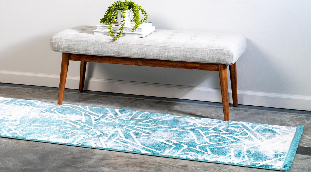 Rustic Charm Revival Collection Area Rug - Windmill Runner Blue lifestyle 6