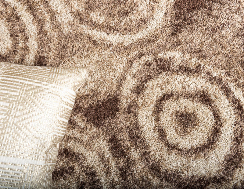 Autumn Meadow Collection Area Rug - Copperleaf Round Tan lifestyle 6