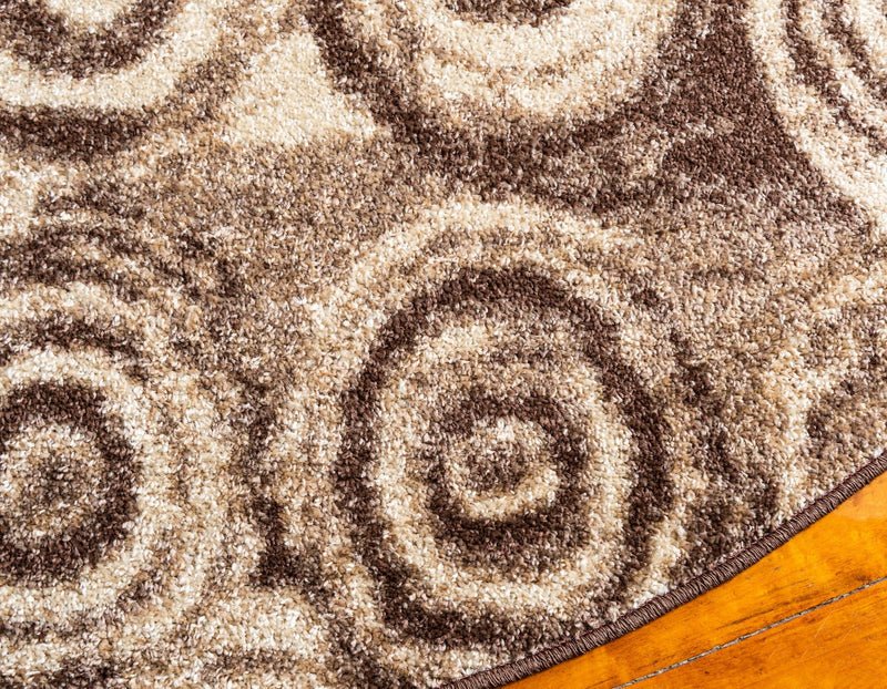 Autumn Meadow Collection Area Rug - Copperleaf Round Tan lifestyle 9