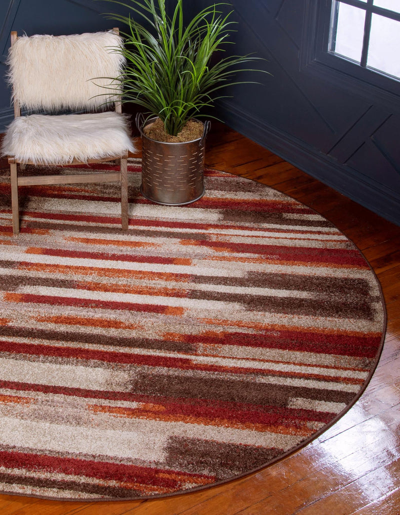 Autumn Meadow Collection Area Rug - Duskridge Round Multi lifestyle 27