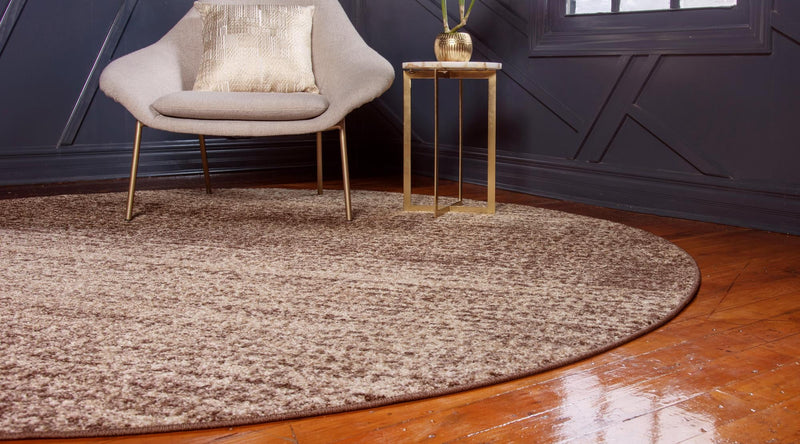 Autumn Meadow Collection Area Rug - Ironbark Round Beige lifestyle 45