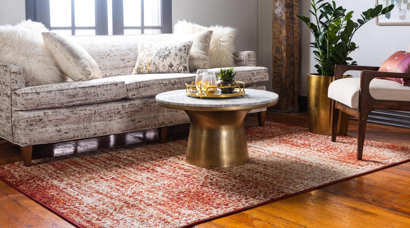 Autumn Meadow Collection Area Rug - Ironbark Rectangle Terracotta lifestyle 5