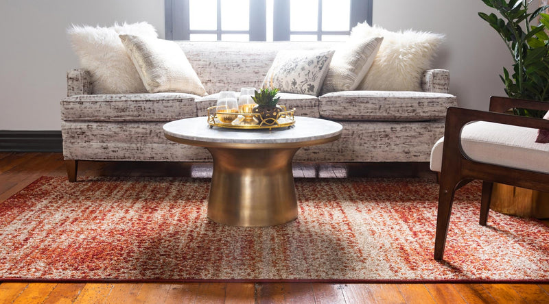 Autumn Meadow Collection Area Rug - Ironbark Rectangle Terracotta lifestyle 7