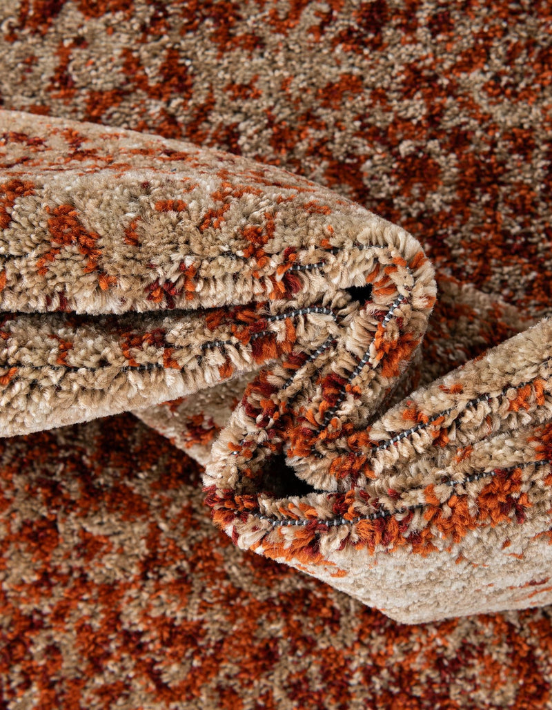 Autumn Meadow Collection Area Rug - Ironbark Round Terracotta lifestyle 47