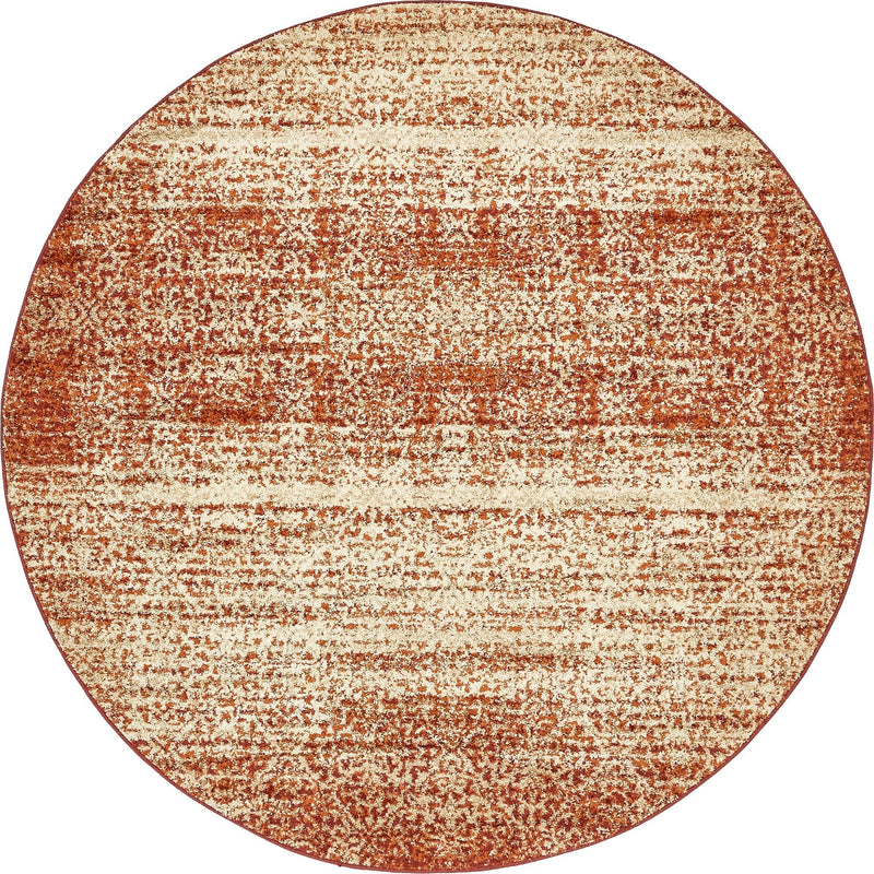 Autumn Meadow Collection Area Rug - Ironbark Round Terracotta lifestyle 26