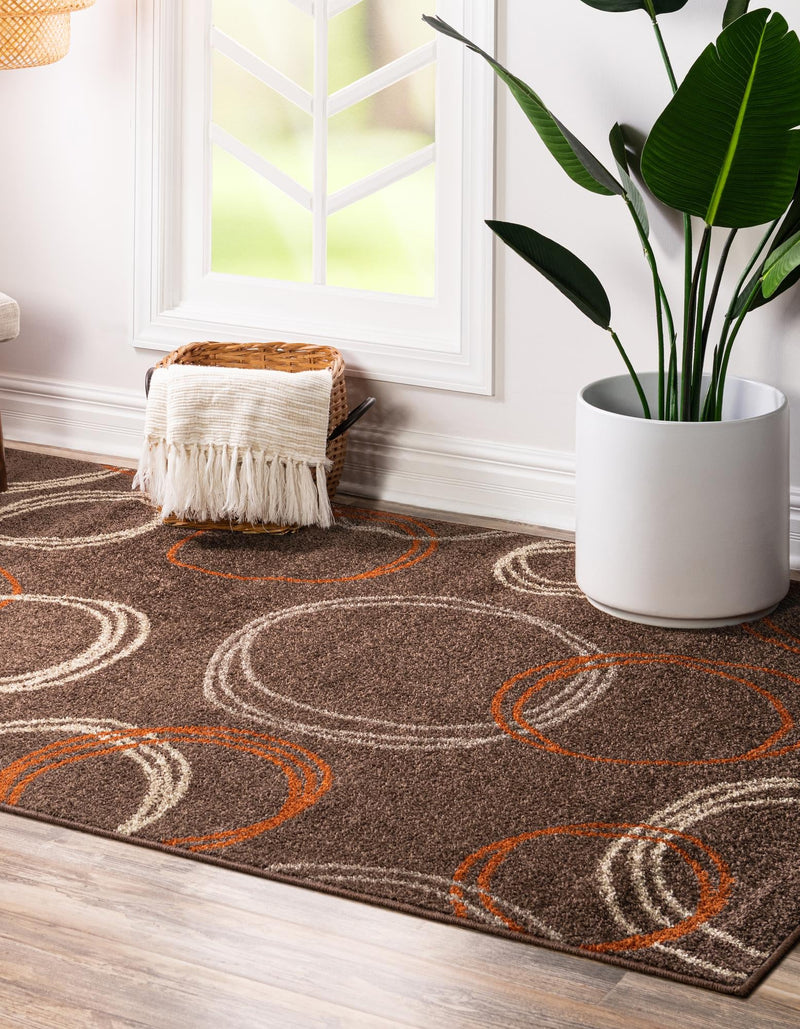 Autumn Meadow Collection Area Rug - Ferngrove Rectangle Brown lifestyle 7