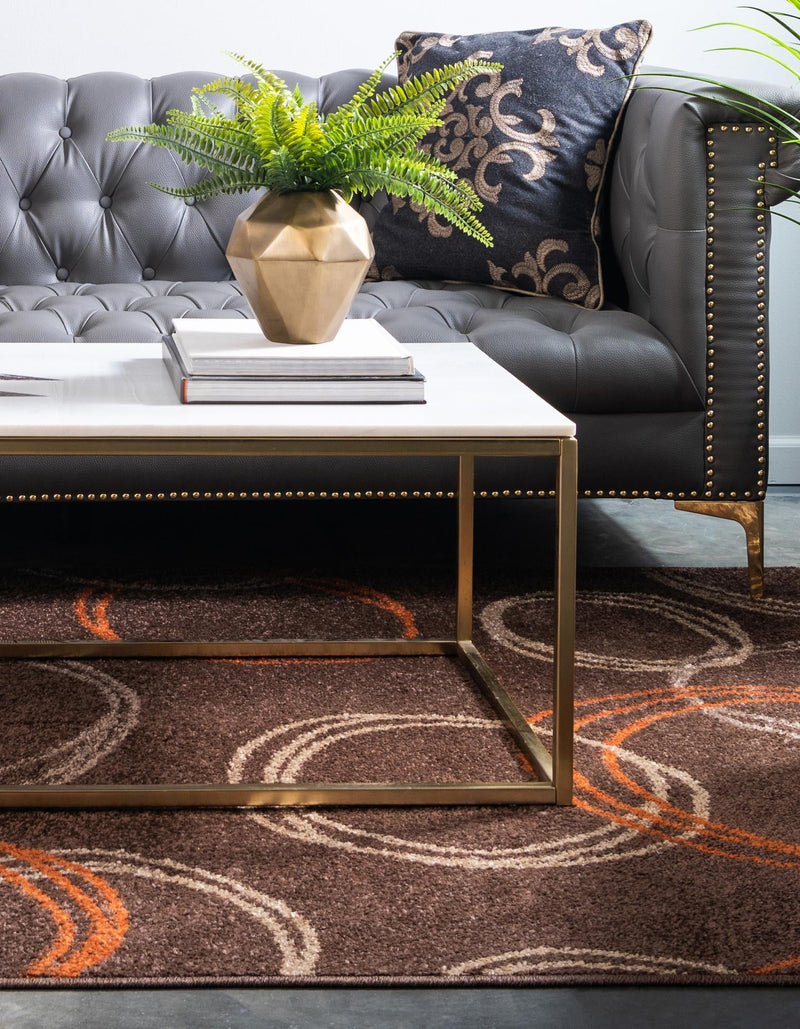 Autumn Meadow Collection Area Rug - Ferngrove Rectangle Brown lifestyle 10