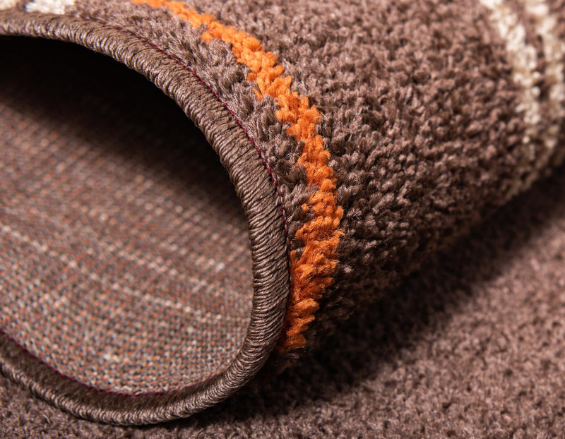 Autumn Meadow Collection Area Rug - Ferngrove Round Brown lifestyle 74