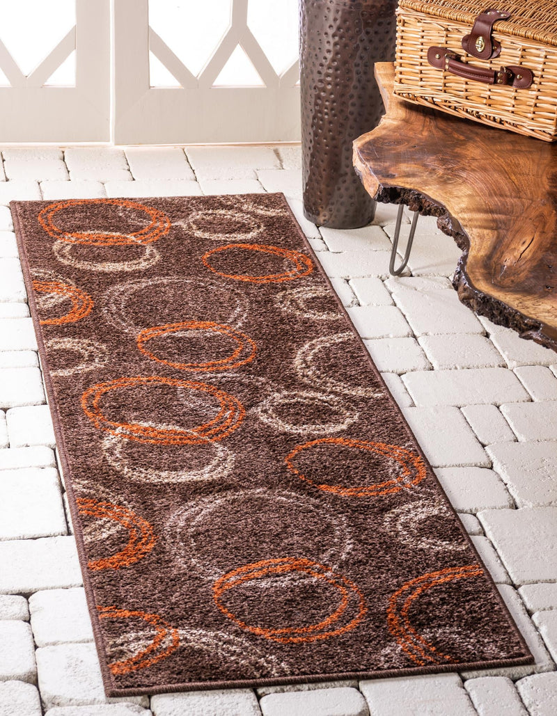 Autumn Meadow Collection Area Rug - Ferngrove Runner Brown lifestyle 47