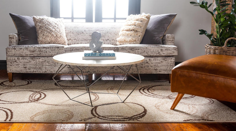 Autumn Meadow Collection Area Rug - Ferngrove Rectangle Beige lifestyle 11