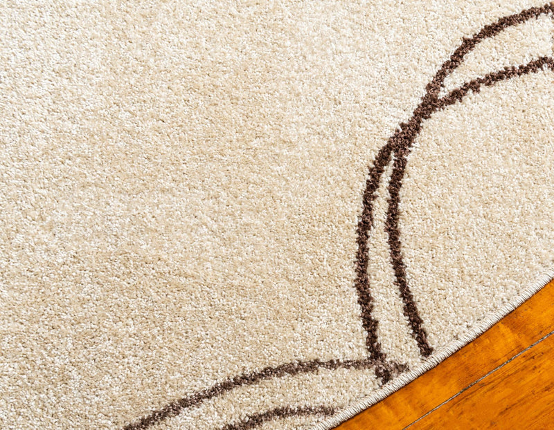 Autumn Meadow Collection Area Rug - Ferngrove Round Beige lifestyle 55