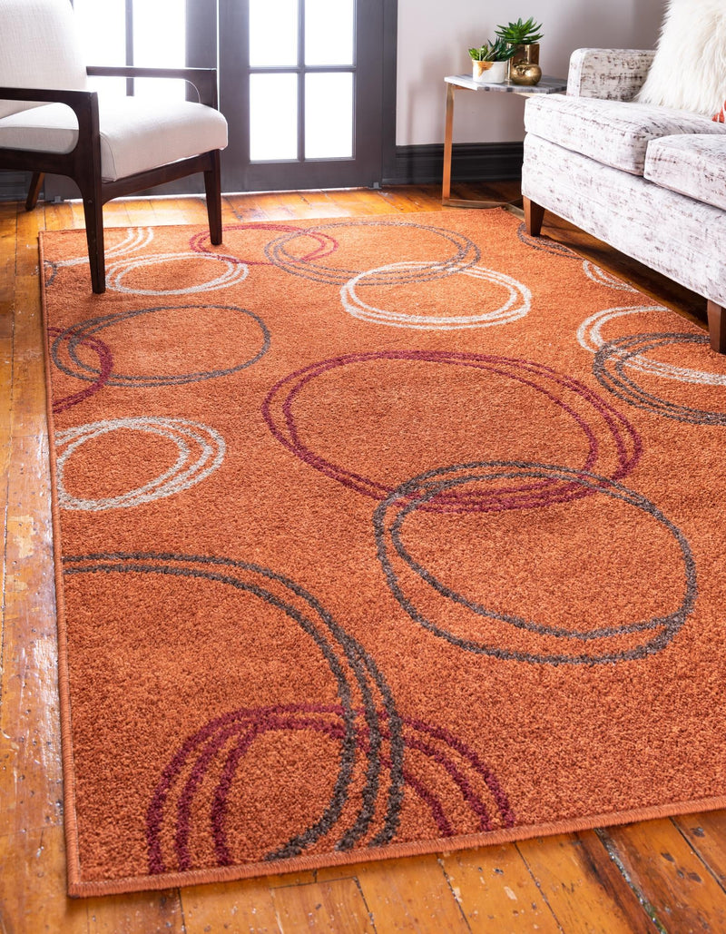 Autumn Meadow Collection Area Rug - Ferngrove Rectangle Terracotta lifestyle 6