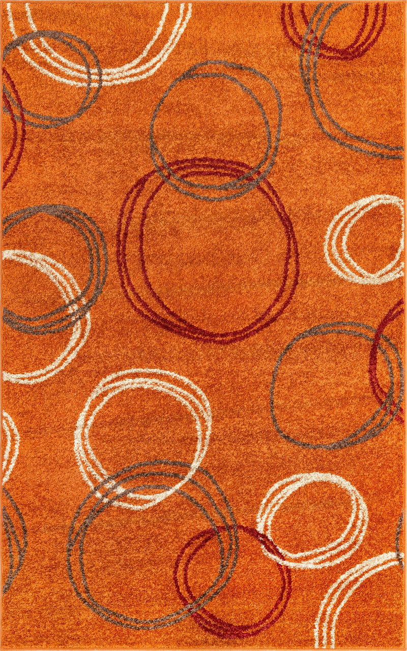 Autumn Meadow Collection Area Rug - Ferngrove Rectangle Terracotta lifestyle 3