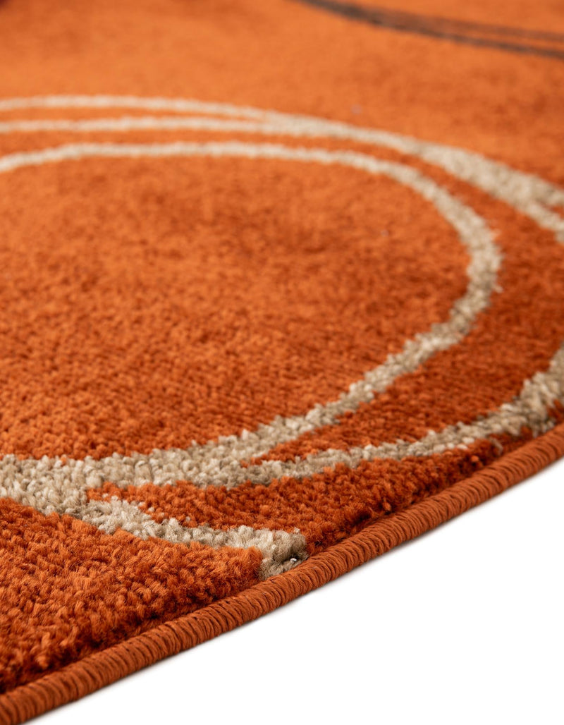 Autumn Meadow Collection Area Rug - Ferngrove Round Terracotta lifestyle 78
