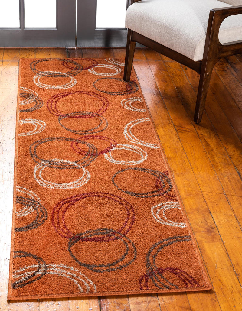 Autumn Meadow Collection Area Rug - Ferngrove Runner Terracotta lifestyle 49
