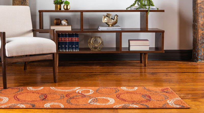Autumn Meadow Collection Area Rug - Ferngrove Runner Terracotta lifestyle 65
