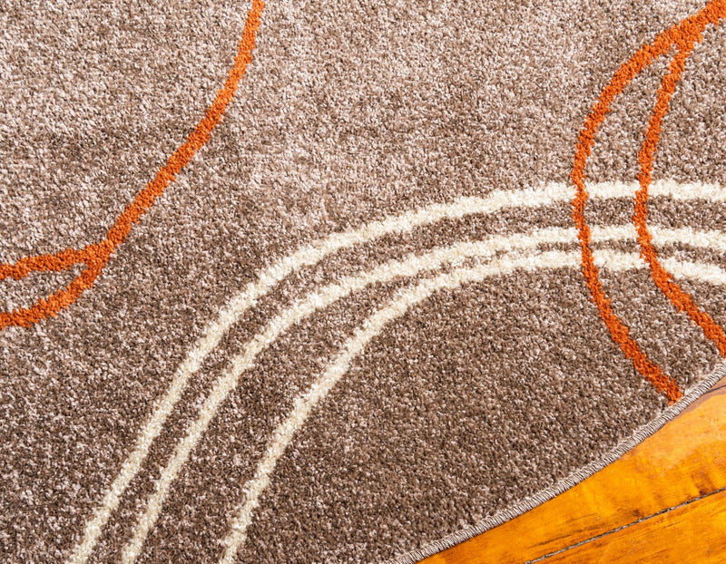 Autumn Meadow Collection Area Rug - Ferngrove Round Light Brown lifestyle 57