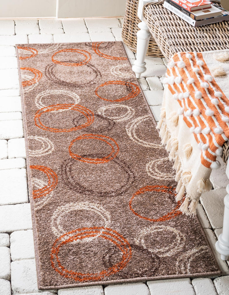 Autumn Meadow Collection Area Rug - Ferngrove Runner Light Brown lifestyle 50
