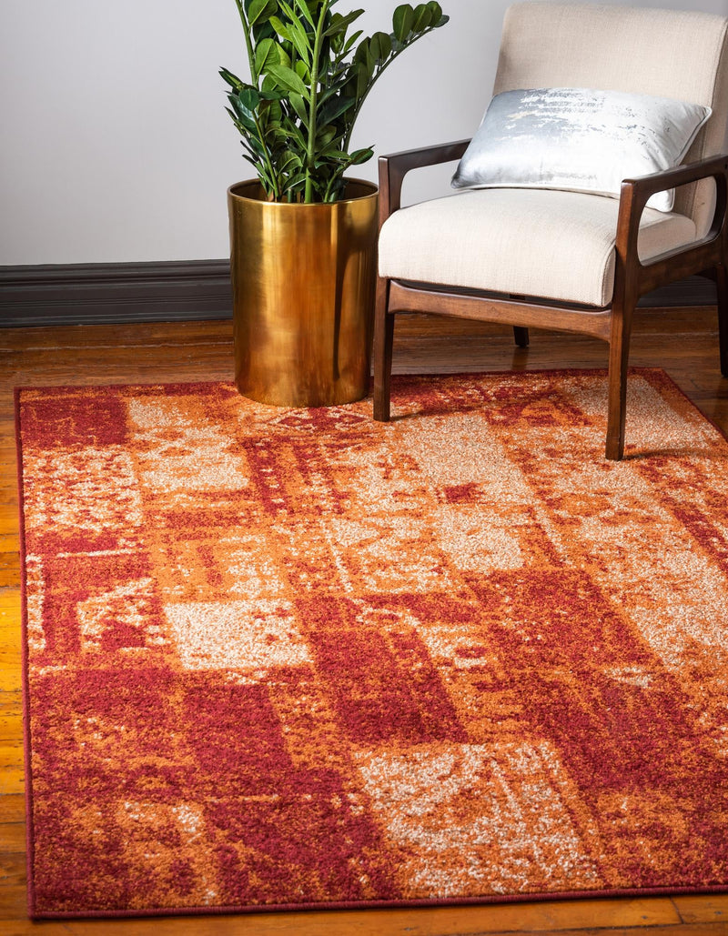 Autumn Meadow Collection Area Rug - Harvesthill Rectangle Terracotta lifestyle 4
