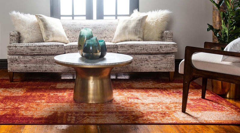 Autumn Meadow Collection Area Rug - Harvesthill Rectangle Terracotta lifestyle 8