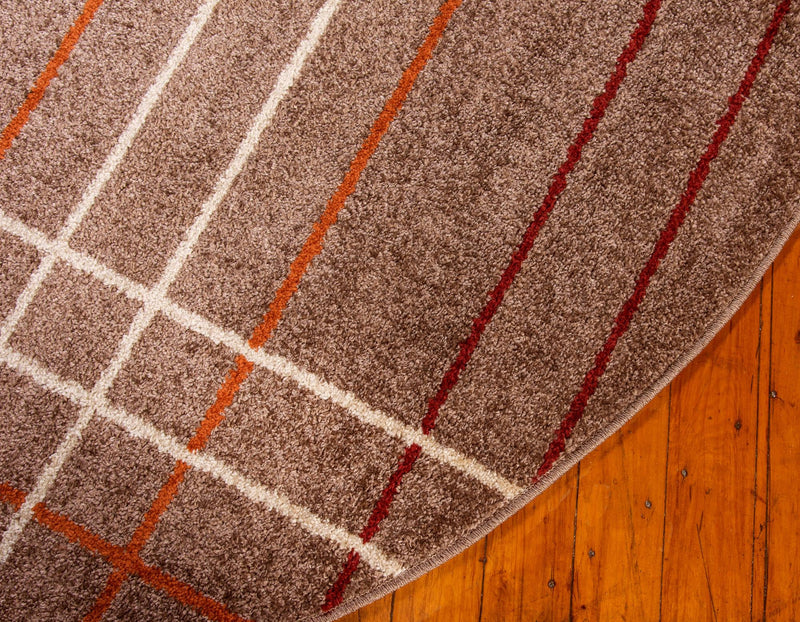 Autumn Meadow Collection Area Rug - Pumpkinpatch Round Light Brown lifestyle 28