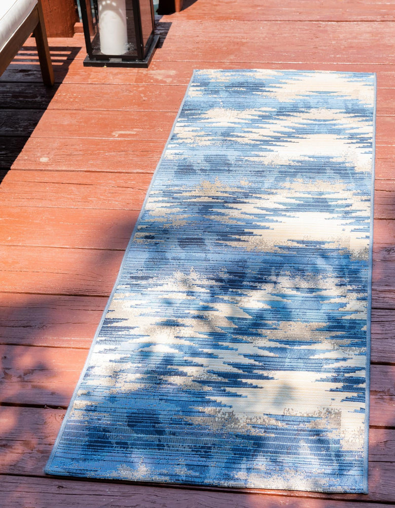 Urban Terrace Collection Area Rug - Jetty Runner Blue lifestyle 31