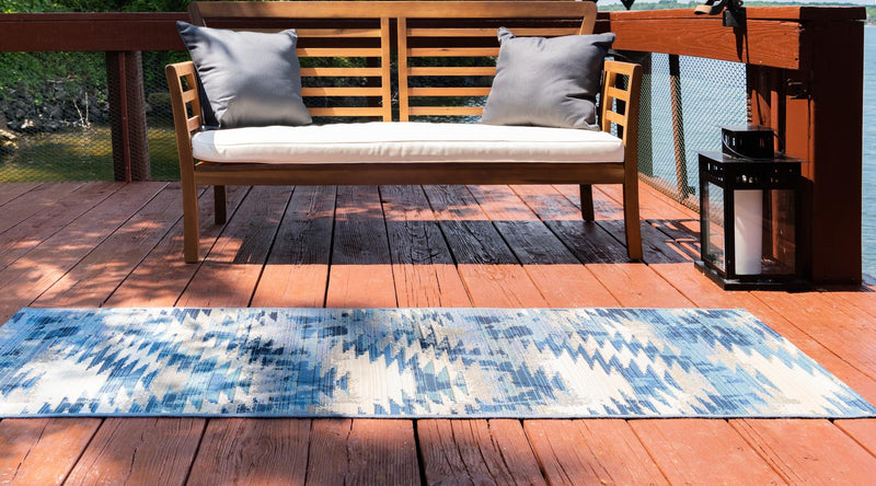 Urban Terrace Collection Area Rug - Jetty Runner Blue lifestyle 37